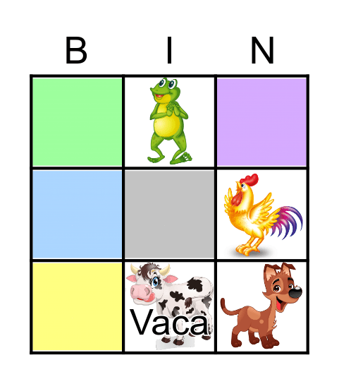 Bingo animal Bingo Card