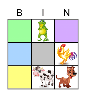 Bingo animal Bingo Card