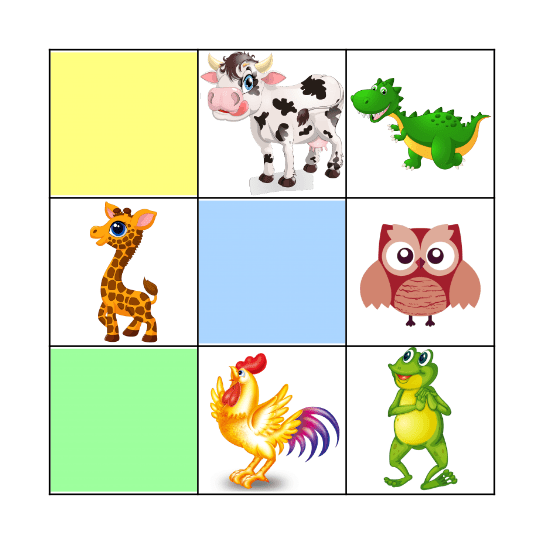 Bingo animal Bingo Card