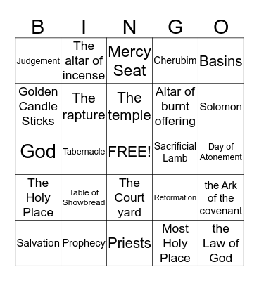 Sanctuary Bingo Card