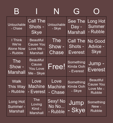 September 2020 - Feelings Bingo Card