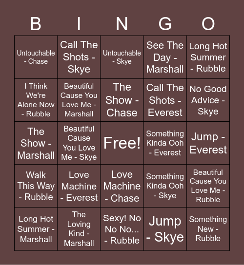 September 2020 - Feelings Bingo Card