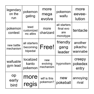 Pokemon Scarlet & Violet Bingo Card