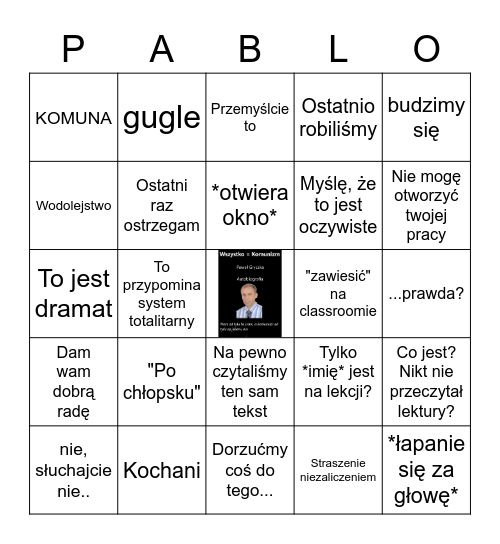 Pablo Bingo #2 Bingo Card