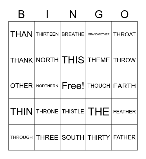 Bingo Card
