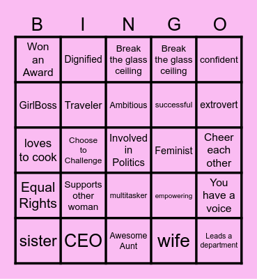 Women's Day Bingo! Bingo Card