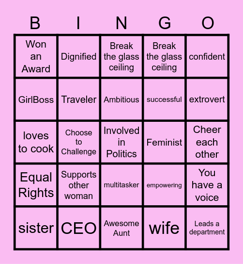 Women's Day Bingo! Bingo Card