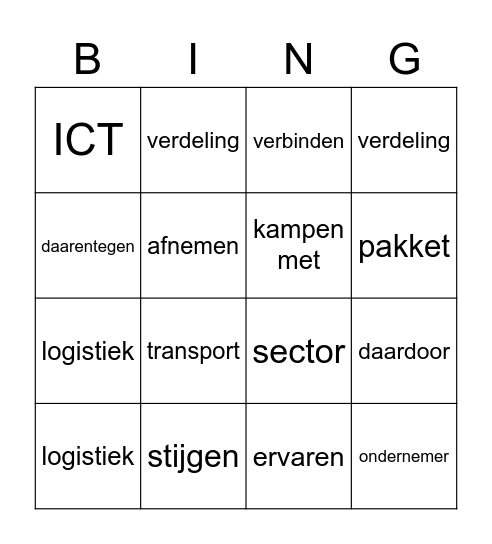 Thema 5 Bingo Card