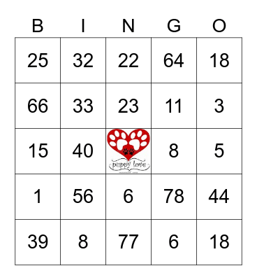 Puppy Love Wedding Bingo Card