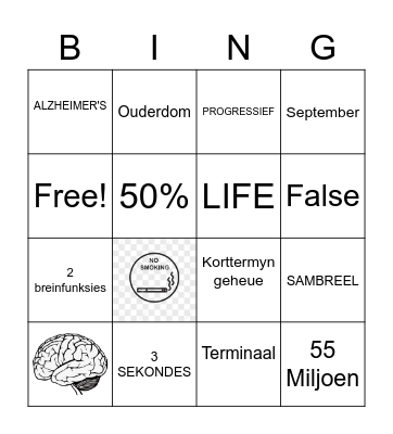 DEMENSIE Bingo Card