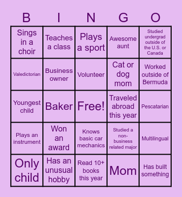 International Women's Day Bingo Card