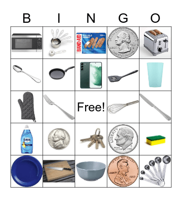 Kitchen Bingo Card