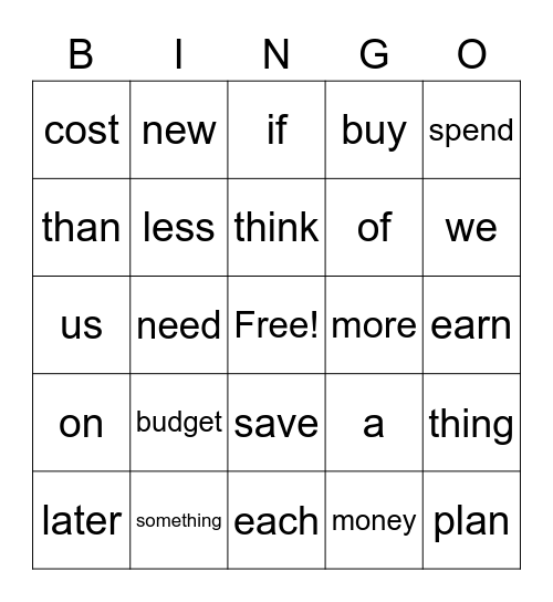 April Bingo Card