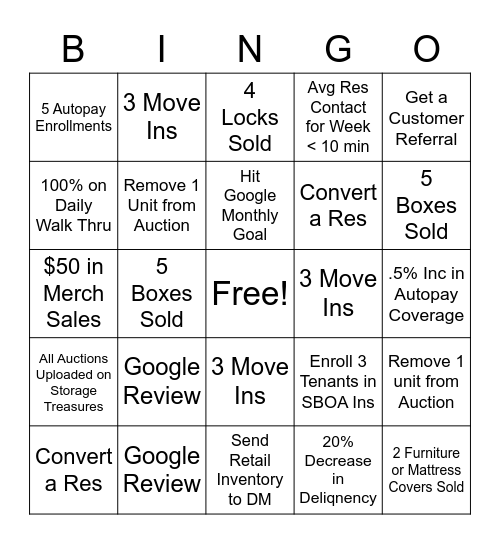 SSS Bingo! Bingo Card