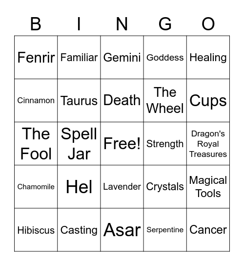 Spring Equinox Dragon's Egg Bingo Card