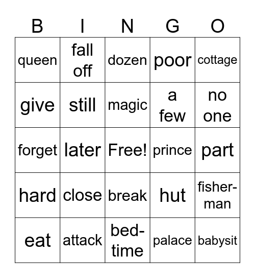 3a Lessons 41-46 Bingo Card
