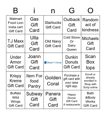Matthew's Money March Madness Bingo Card