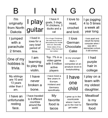 Raytown Tech Bingo Card