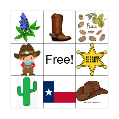 Texas Bingo Card