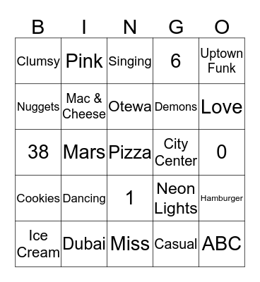 AYA, WE LOVE YOU !  Bingo Card