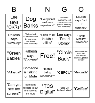 Q2 R&D Bingo! Bingo Card