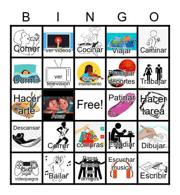 Actividades Bingo Card