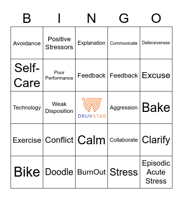 DruvStar Bingo Card