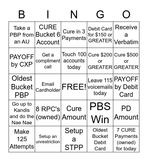 TEAM WALTON BINGO Card