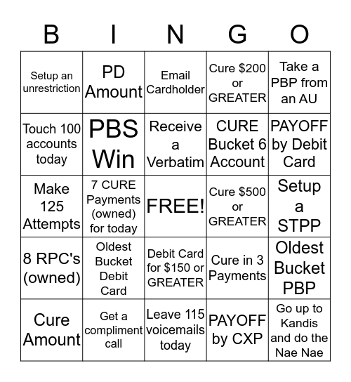 TEAM WALTON BINGO  Bingo Card