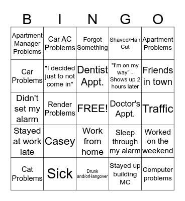 MATT BINGO Card