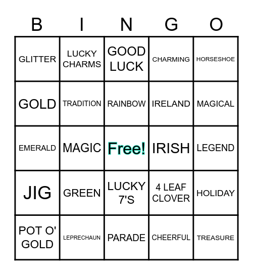 SAINT PADDY'S DAY! Bingo Card