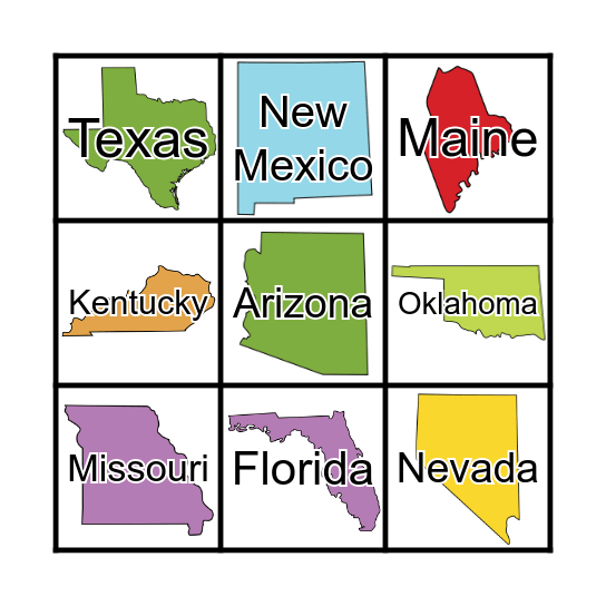 Southwest Region Bingo Card