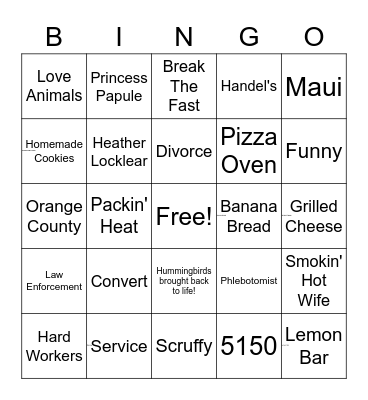Rempel Bingo! Bingo Card