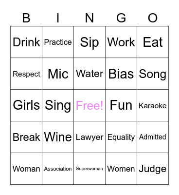 GAWL IWD Bingo Card