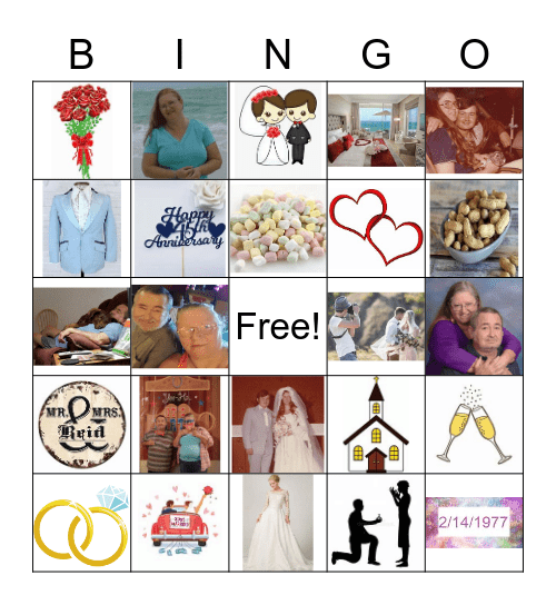 45th Anniversary BINGO Card