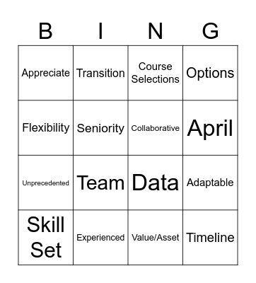 March 8 Our Pathways Meeting Bingo Card