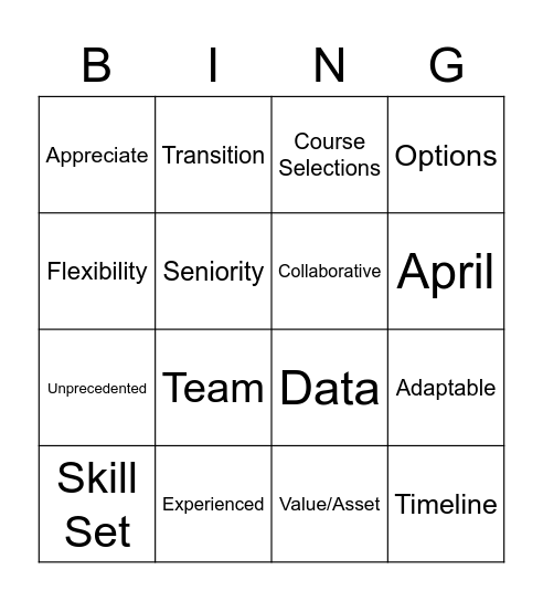 March 8 Our Pathways Meeting Bingo Card