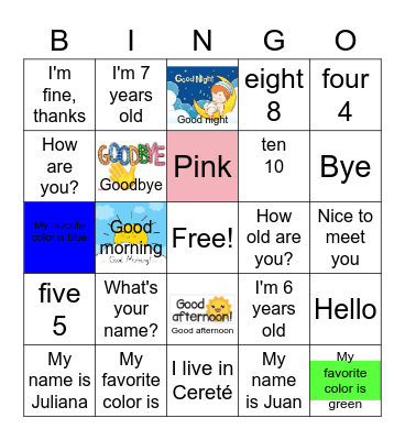 INTRODUCING MYSELF 1 Bingo Card