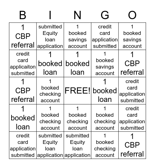 PB Bingo Card