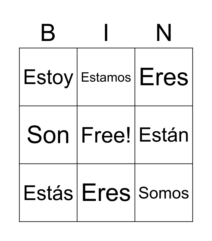 ser-vs-estar-bingo-card