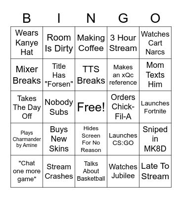 elpws bingo! Bingo Card