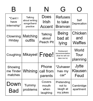 Maheeb Bingo Card