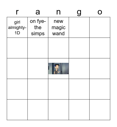 song bingo Card