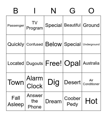 Review Bingo! Bingo Card
