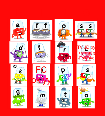 Alphablocks Phase 2 Bingo Card