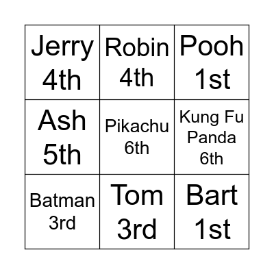 What Grade Are You In? Bingo Card