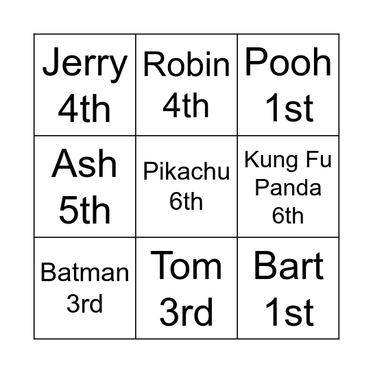 What Grade Are You In Bingo Card