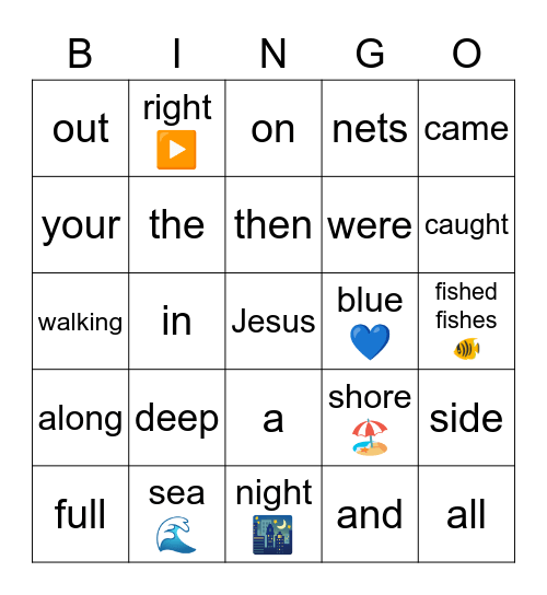 Fishers of Men Bingo Card