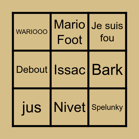 Bingo Demon Bingo Card