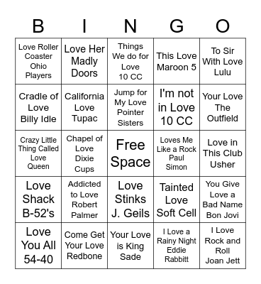 Love Song Bingo 💜 Amy & Jake’s Shower Bingo Card